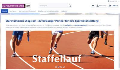 Screenshot des Online-Shops für Startnummern